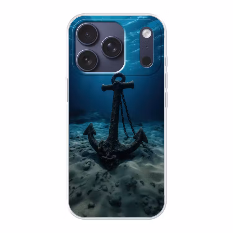 Anker - Ijzer - Zeebodem - Zand Telefoonhoesje iPhone 17 Pro klein -3d
