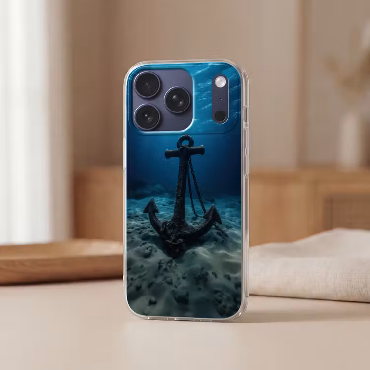 Anker - Ijzer - Zeebodem - Zand Telefoonhoesje iPhone 17 Pro klein -sfeer2