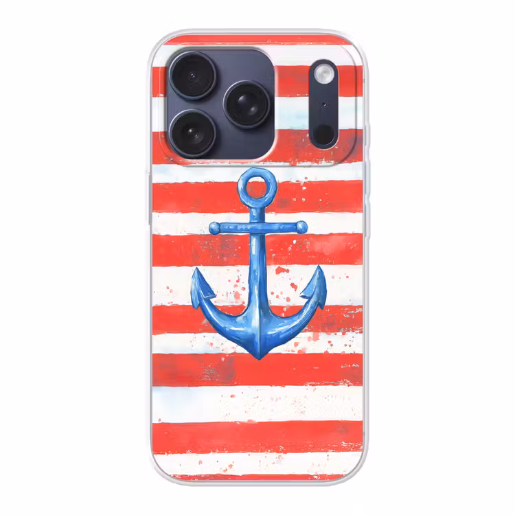Anker - Verfspatten - Rood - Blauw Telefoonhoesje iPhone 17 Pro klein -3d
