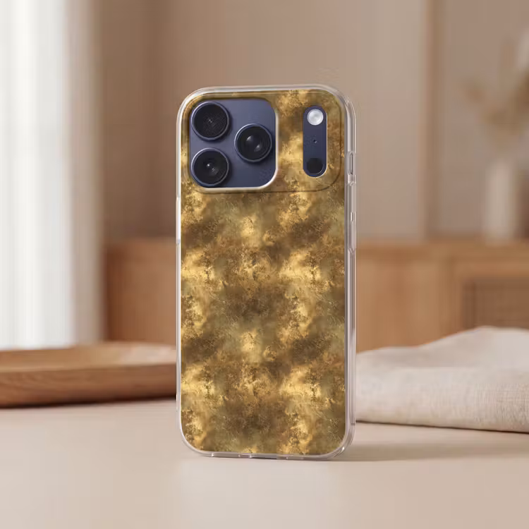 Antiek - Metaallook - Goud Telefoonhoesje iPhone 17 Pro klein 878 -sfeer2