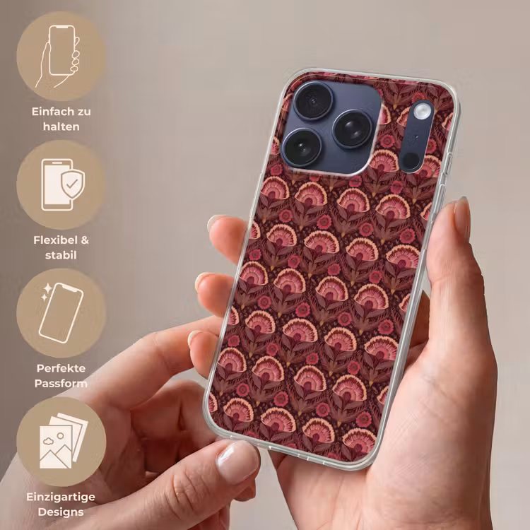 Antiek - Bloemen - Kleurrijk Telefoonhoesje iPhone 17 Pro klein 878 -sfeer3_DE