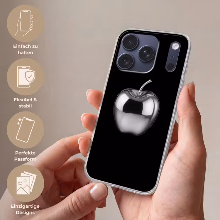 Appel - Metallic - Symmetrisch Telefoonhoesje iPhone 17 Pro klein -sfeer3_DE