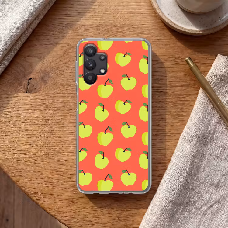 Appels - Modern - Groen Telefoonhoesje Samsung Galaxy A32 5G klein 346 -sfeer1