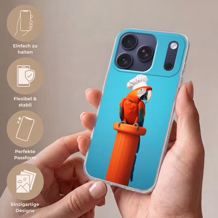 Ara - Koksmuts - Sokkel - Grappig Telefoonhoesje iPhone 17 Pro klein -sfeer3_DE