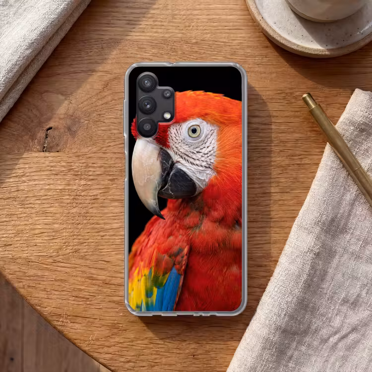 Ara - Portret - Rood Telefoonhoesje Samsung Galaxy A32 5G klein -sfeer1