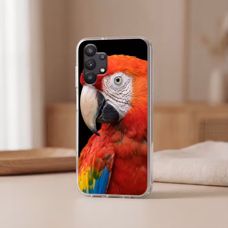 Ara - Portret - Rood Telefoonhoesje Samsung Galaxy A32 5G klein -sfeer2