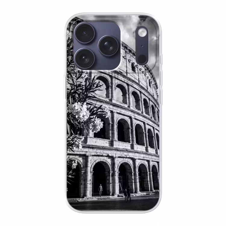 Architectuur - Colosseum - Rome - Historisch - Zwart-wit Telefoonhoesje iPhone 17 Pro klein -3d