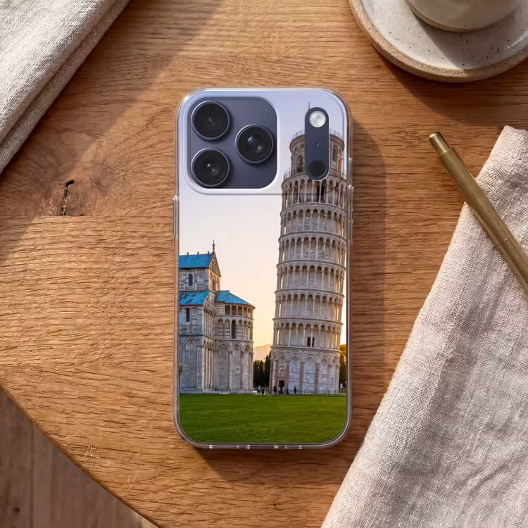 Architectuur - Toren - Pisa - Italië - Zonsondergang Telefoonhoesje iPhone 17 Pro klein -sfeer1