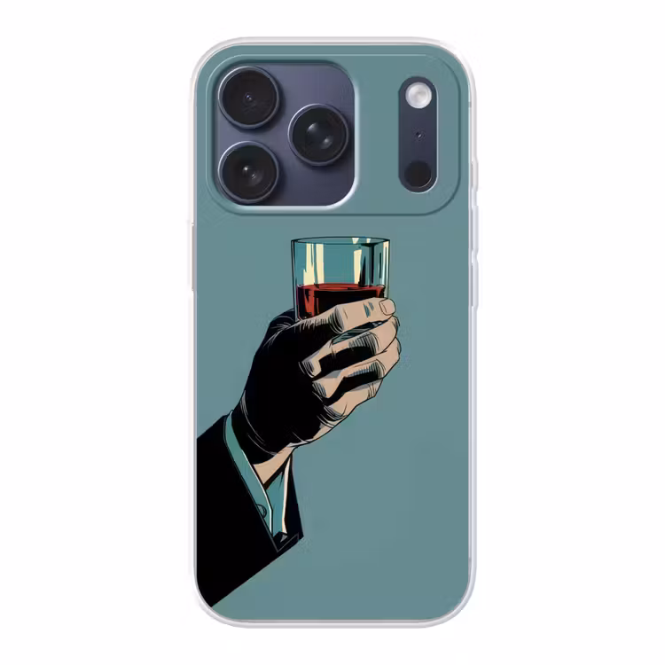 Arm - Glas - Pak - Blauw Telefoonhoesje iPhone 17 Pro klein -3d