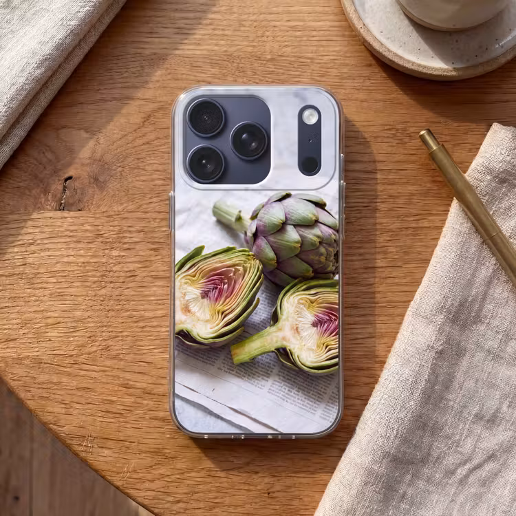 Handyhülle - Artischocke – aufgeschnitten – Essen - Artisjok - Doorgesneden - Eten Telefoonhoesje iPhone 17 Pro klein