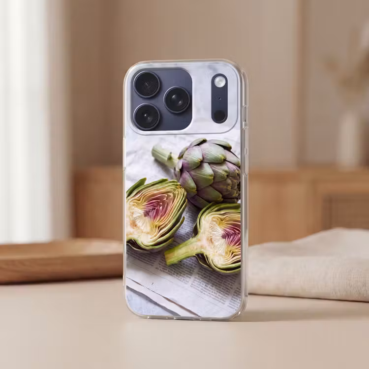 Handyhülle - Artischocke – aufgeschnitten – Essen - Artisjok - Doorgesneden - Eten Telefoonhoesje iPhone 17 Pro klein
