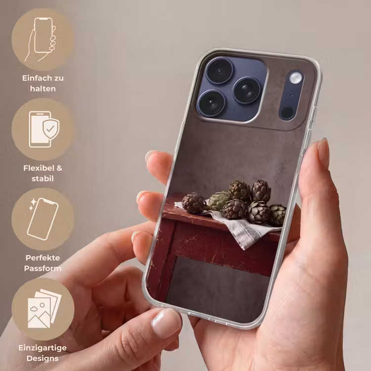 Handyhülle - Artischocke – Essen – Rustikal - Artisjok - Eten - Rustiek Telefoonhoesje iPhone 17 Pro klein