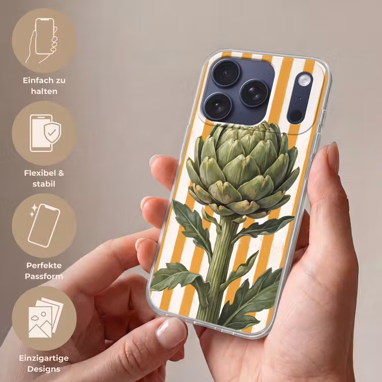 Handyhülle - Artischocke – Modern – Gemüse - Artisjok - Modern - Groente Telefoonhoesje iPhone 17 Pro klein