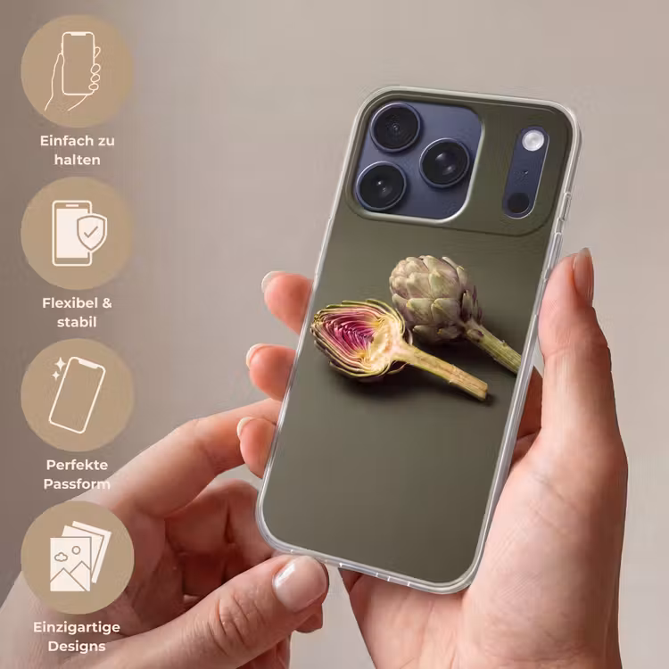 Handyhülle - Artischocke – Violett – Lebensmittel - Artisjok - Paars - Voedsel Telefoonhoesje iPhone 17 Pro klein