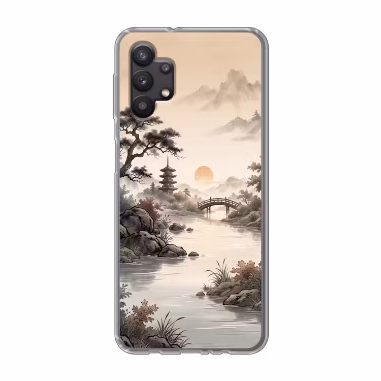 Azië - Landschap - Kleurrijk Telefoonhoesje Samsung Galaxy A32 5G klein -3d
