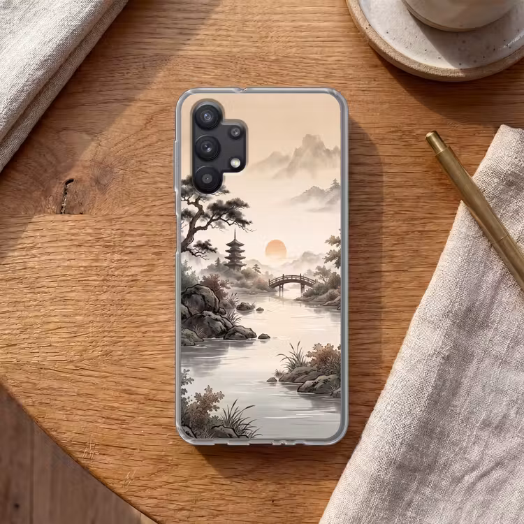 Azië - Landschap - Kleurrijk Telefoonhoesje Samsung Galaxy A32 5G klein -sfeer1