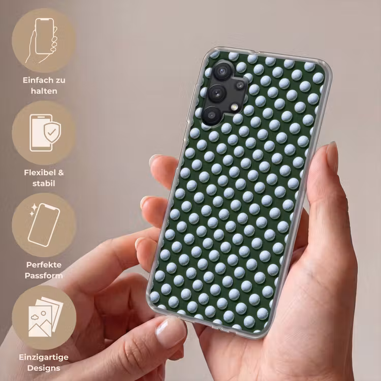 Ballen - Golf - Groen Telefoonhoesje Samsung Galaxy A32 5G klein 346 -sfeer3_DE