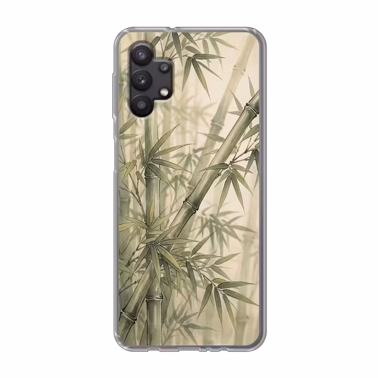Bamboe - Bladeren - Aziatisch - Groen - Natuur Telefoonhoesje Samsung Galaxy A32 5G klein -3d