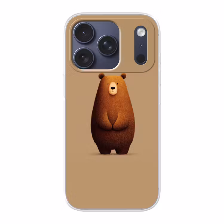 Beer - Minimalistisch - Bruin Telefoonhoesje iPhone 17 Pro klein -3d