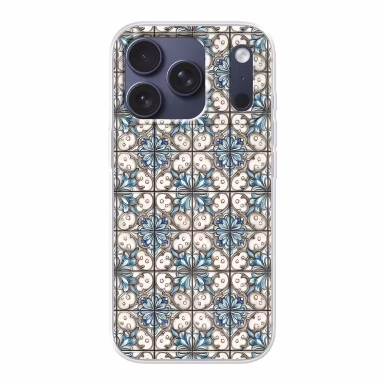 Barok - Tegel - Kleurrijk Telefoonhoesje iPhone 17 Pro klein 878 -3d