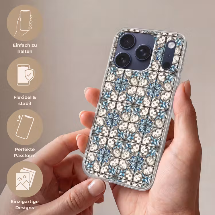 Barok - Tegel - Kleurrijk Telefoonhoesje iPhone 17 Pro klein 878 -sfeer3_DE