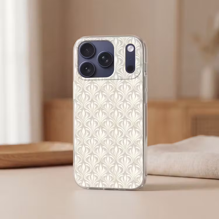Barok - Patroon - Beige Telefoonhoesje iPhone 17 Pro klein 878 -sfeer2