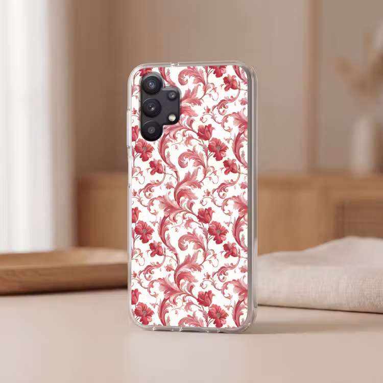 Barok - Patroon - Rood Telefoonhoesje Samsung Galaxy A32 5G klein 346 -sfeer2
