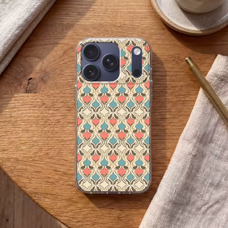 Barok - Retro - Kleurrijk Telefoonhoesje iPhone 17 Pro klein 878 -sfeer1