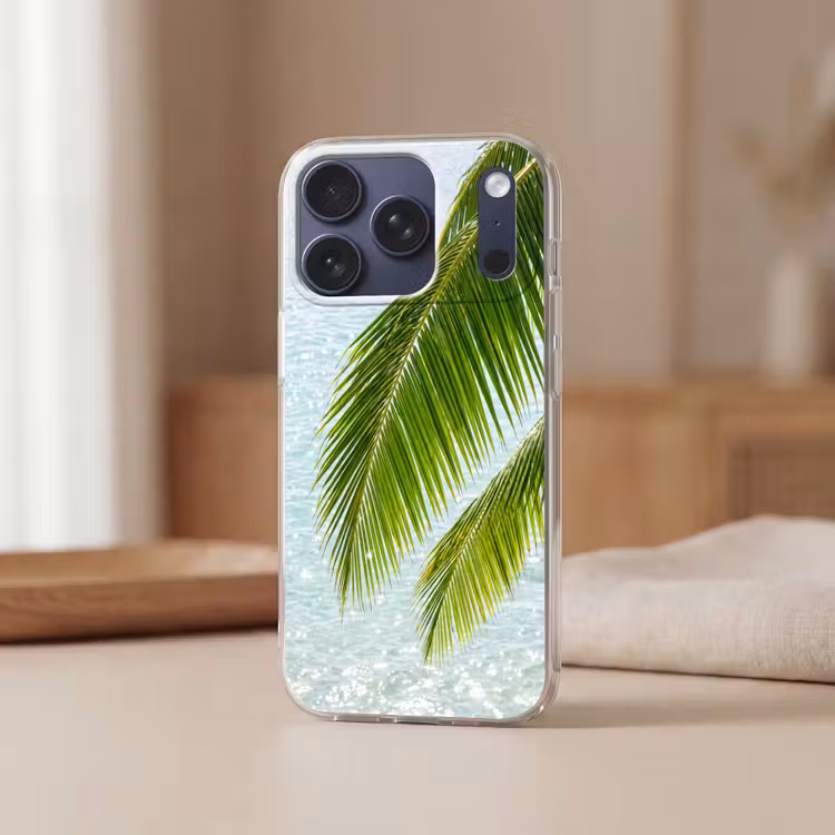 Boom - Bladeren - Water - Tropisch - Groen Telefoonhoesje iPhone 17 Pro klein -sfeer2