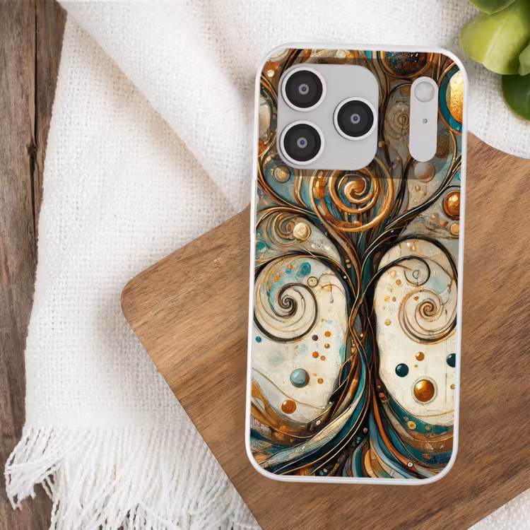 Levensboom - Boom - Abstract - Modern Telefoonhoesje iPhone 17 Pro klein -sfeer1