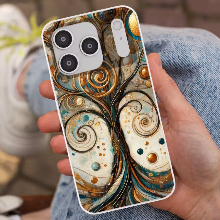 Levensboom - Boom - Abstract - Modern Telefoonhoesje iPhone 17 Pro klein -sfeer2