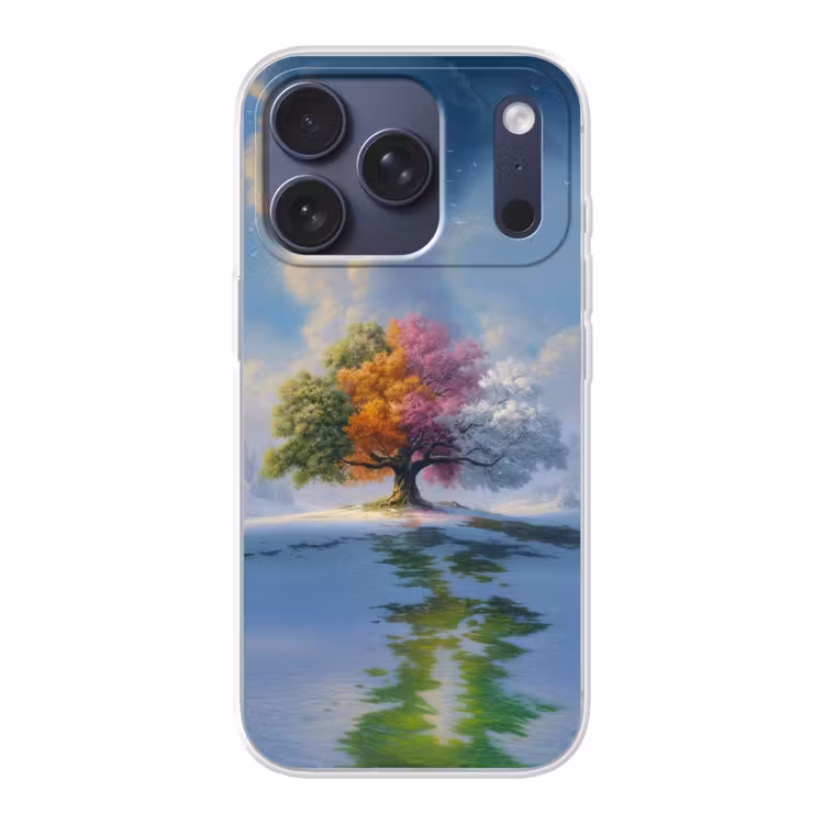 Boom - Seizoenen - Winter - Landschap Telefoonhoesje iPhone 17 Pro klein -3d