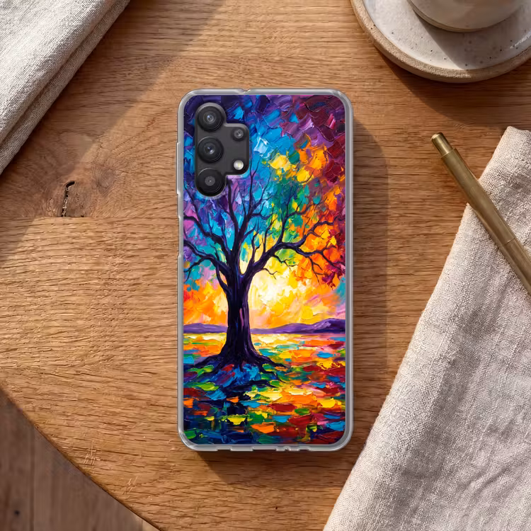 Boom - Landschap - Natuur - Abstract - Kleurrijk Telefoonhoesje Samsung Galaxy A32 5G klein -sfeer1