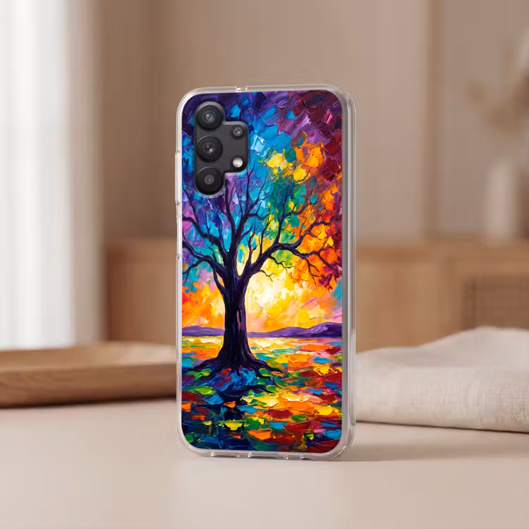 Boom - Landschap - Natuur - Abstract - Kleurrijk Telefoonhoesje Samsung Galaxy A32 5G klein -sfeer2