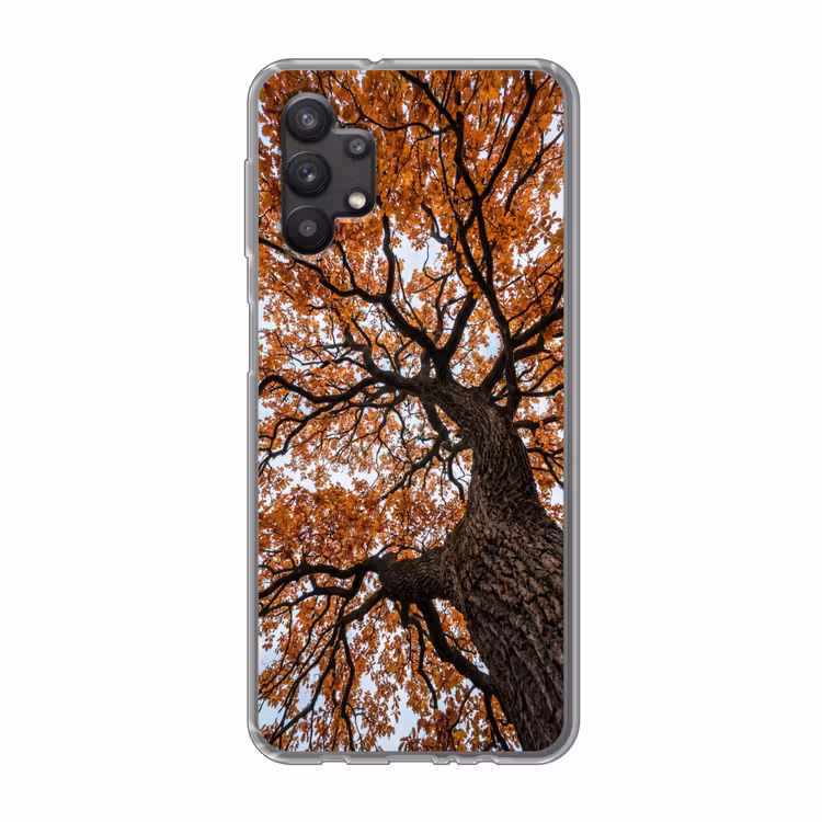 Boom - Bladerdak - Herfst - Oranje - Sfeervol Telefoonhoesje Samsung Galaxy A32 5G klein -3d