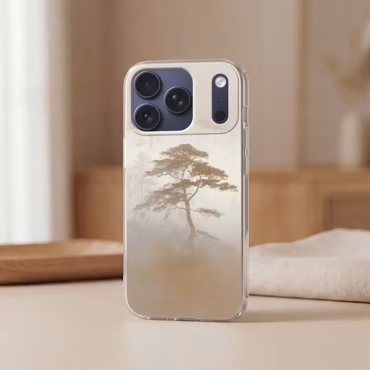 Boom - Oosterse stijl - Landschap Telefoonhoesje iPhone 17 Pro klein -sfeer2