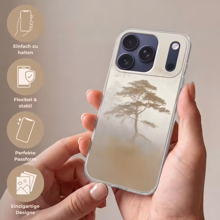 Boom - Oosterse stijl - Landschap Telefoonhoesje iPhone 17 Pro klein -sfeer3_DE