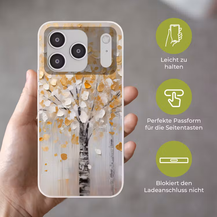 Bomen - Aquarel - Kunst - Natuur Telefoonhoesje iPhone 17 Pro klein -sfeer3_DE