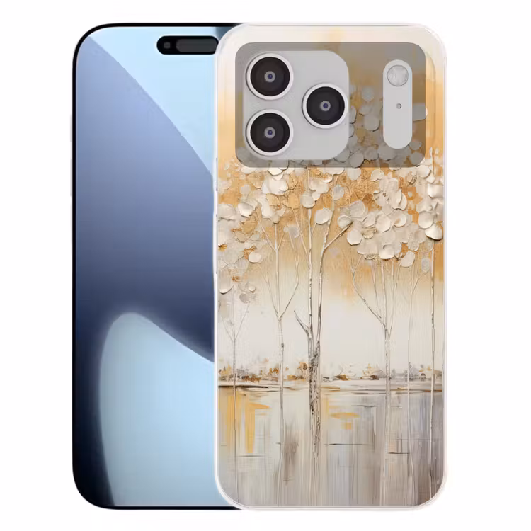 Bomen - Kunst - Acryl - Natuur Telefoonhoesje iPhone 17 Pro klein -3d