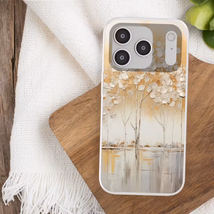 Bomen - Kunst - Acryl - Natuur Telefoonhoesje iPhone 17 Pro klein -sfeer1