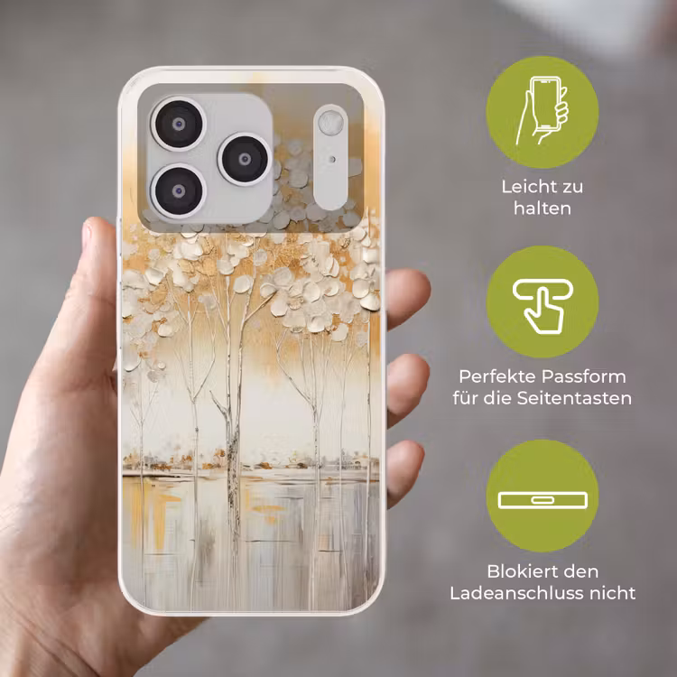 Bomen - Kunst - Acryl - Natuur Telefoonhoesje iPhone 17 Pro klein -sfeer3_DE