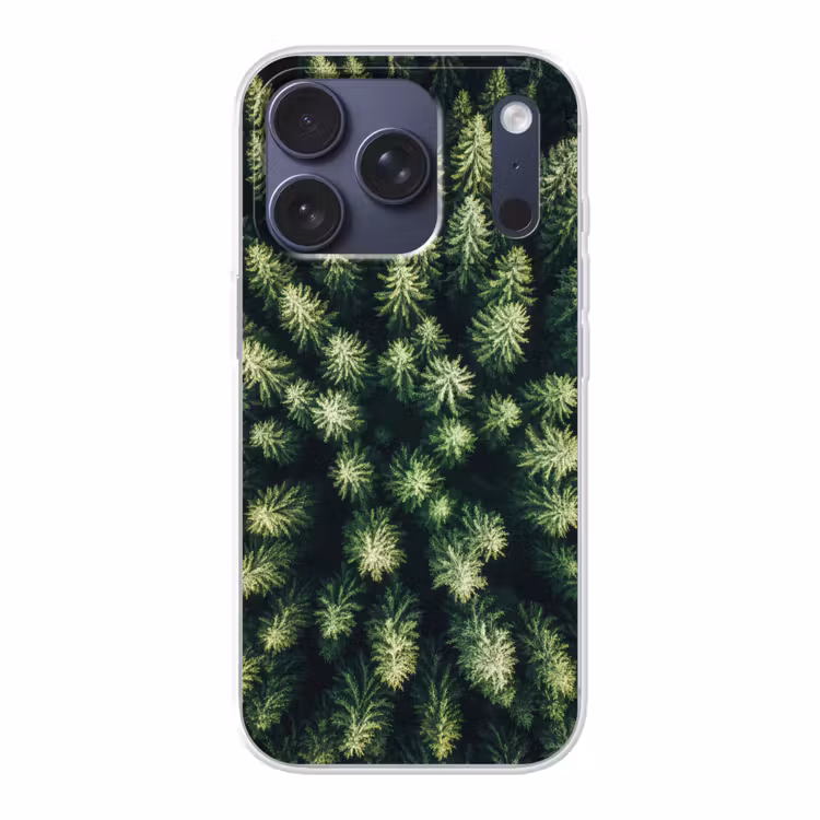 Bomen - Naaldwoud - Structuur Telefoonhoesje iPhone 17 Pro klein -3d