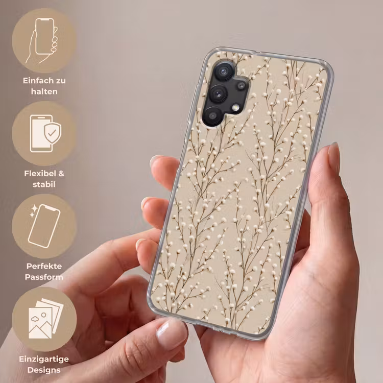 Katoen - Natuur - Taupe Telefoonhoesje Samsung Galaxy A32 5G klein 346 -sfeer3_DE