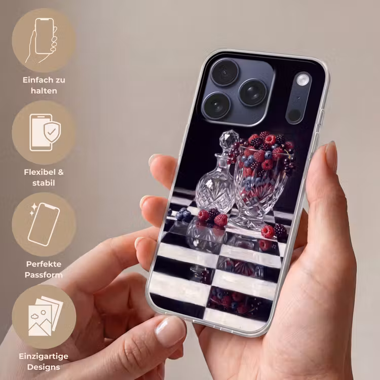 Handyhülle - Beeren – Kristall – Stillleben - Bessen - Kristal - Stilleven Telefoonhoesje iPhone 17 Pro klein