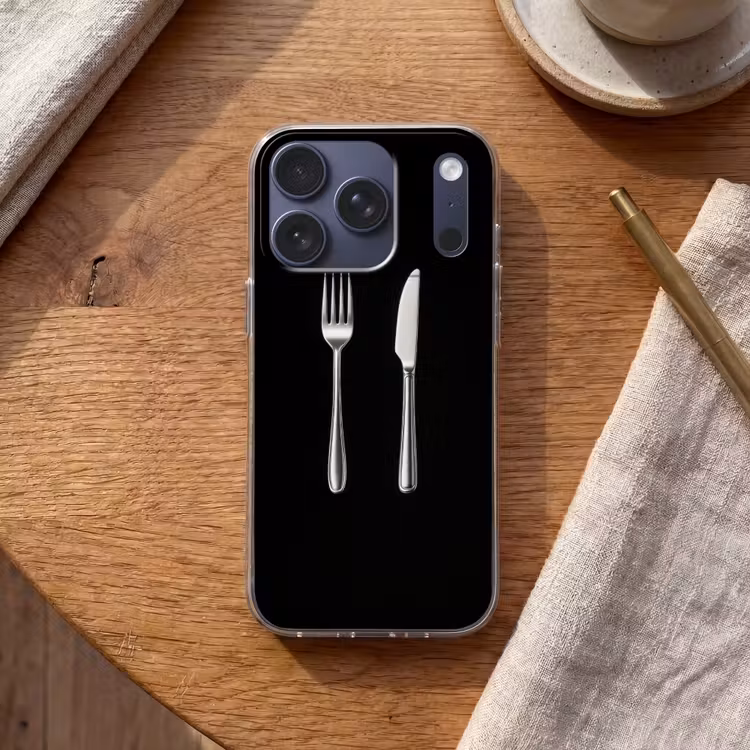 Bestek - Klassiek - Elegant Telefoonhoesje iPhone 17 Pro klein -sfeer1