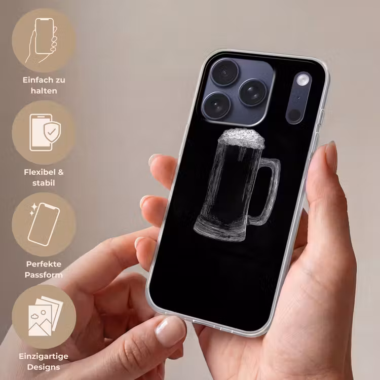 Bierpul - Schuim - Krijttekening Telefoonhoesje iPhone 17 Pro klein -sfeer3_DE