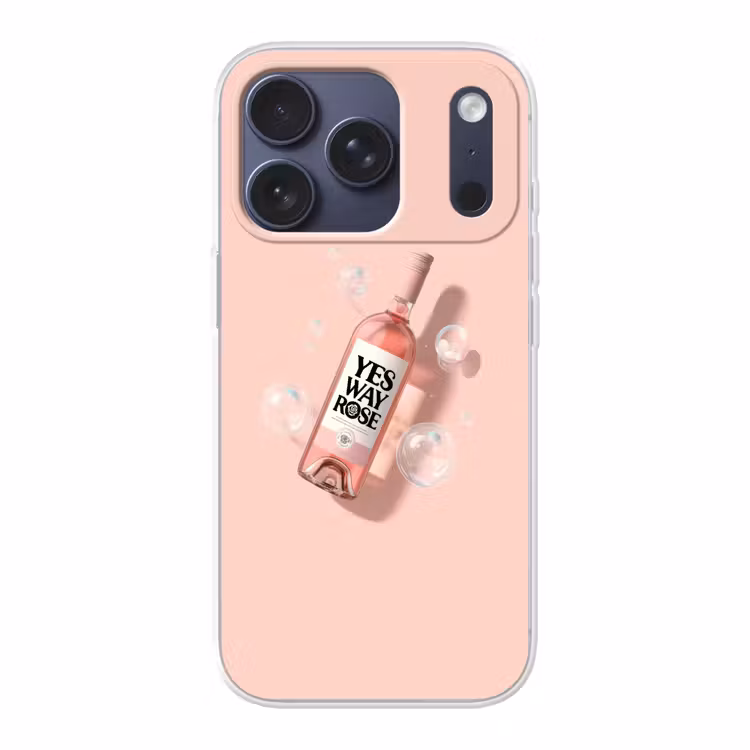 Bubbels - Rosé - Roze Telefoonhoesje iPhone 17 Pro klein -3d