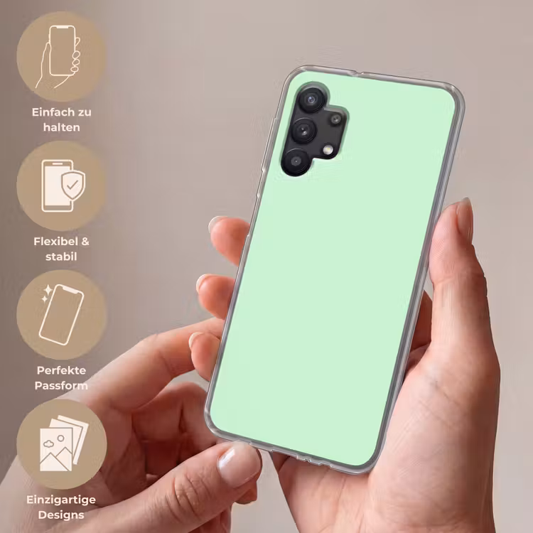 Pale - Mint - Groen Telefoonhoesje Samsung Galaxy A32 5G klein 346 -sfeer3_DE