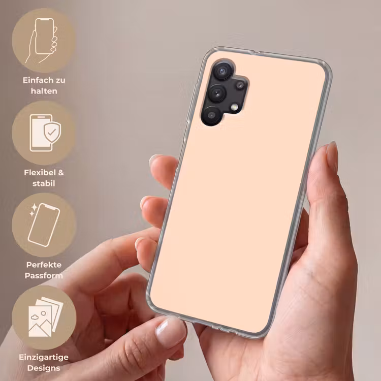 Pale - Peach - Nude Telefoonhoesje Samsung Galaxy A32 5G klein 346 -sfeer3_DE