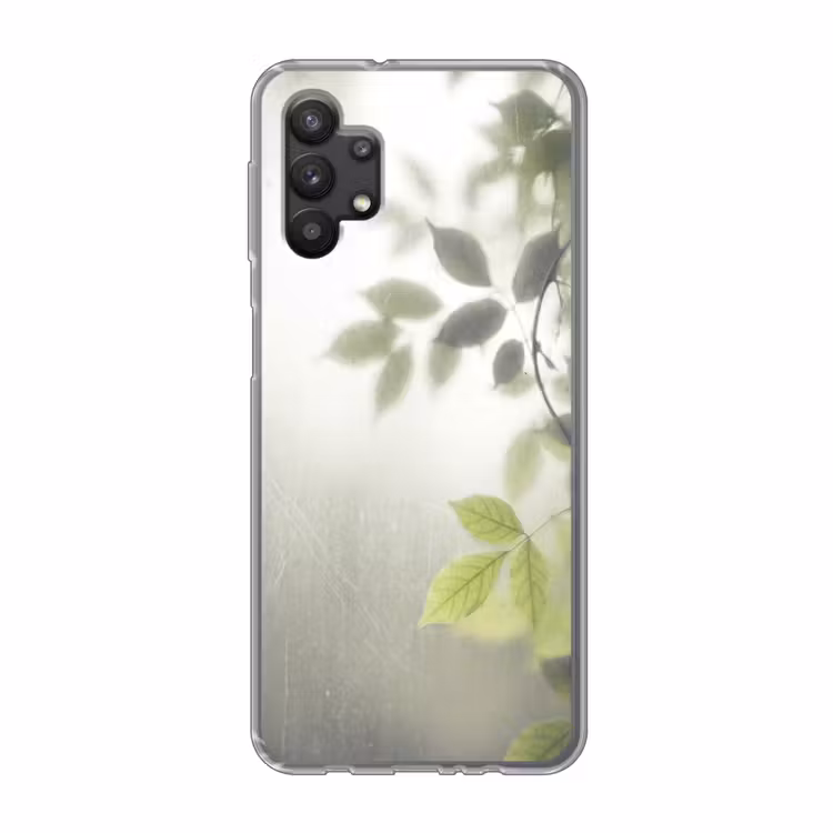 Blad - Schaduw - Natuur - Abstract - Groen Telefoonhoesje Samsung Galaxy A32 5G klein -3d